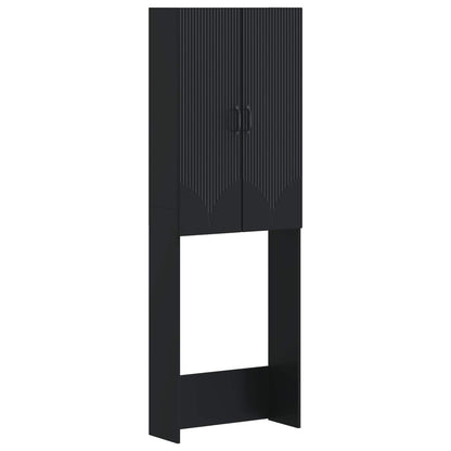 Toiletkast HOORN Zwart 66 x 25,5 x 190 cm Bewerkt hout