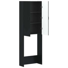 Toiletkast HOORN Zwart 66 x 25,5 x 190 cm Bewerkt hout