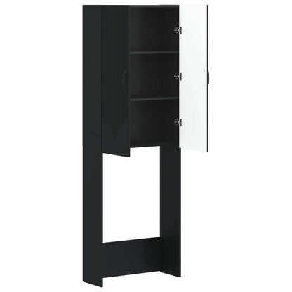 Toiletkast HOORN Zwart 66 x 25,5 x 190 cm Bewerkt hout