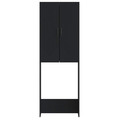 Toiletkast HOORN Zwart 66 x 25,5 x 190 cm Bewerkt hout