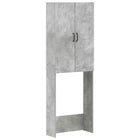 Toiletkast 66x25,5x190 cm betongrijs bewerkt hout