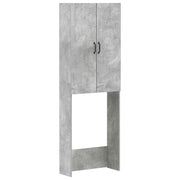 Toiletkast 66x25,5x190 cm betongrijs bewerkt hout