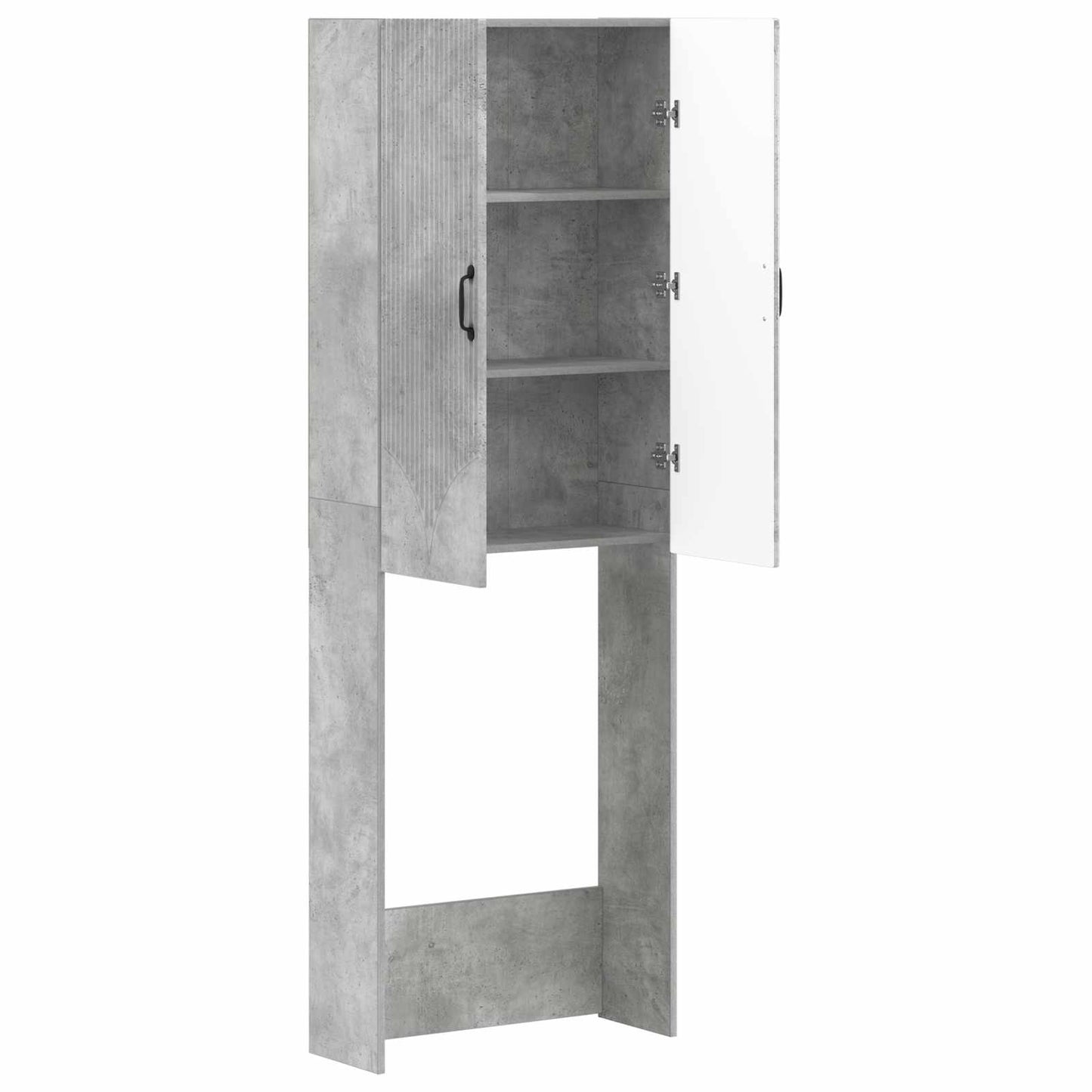 Toiletkast HOORN Betongrijs 66 x 25,5 x 190 cm Bewerkt hout