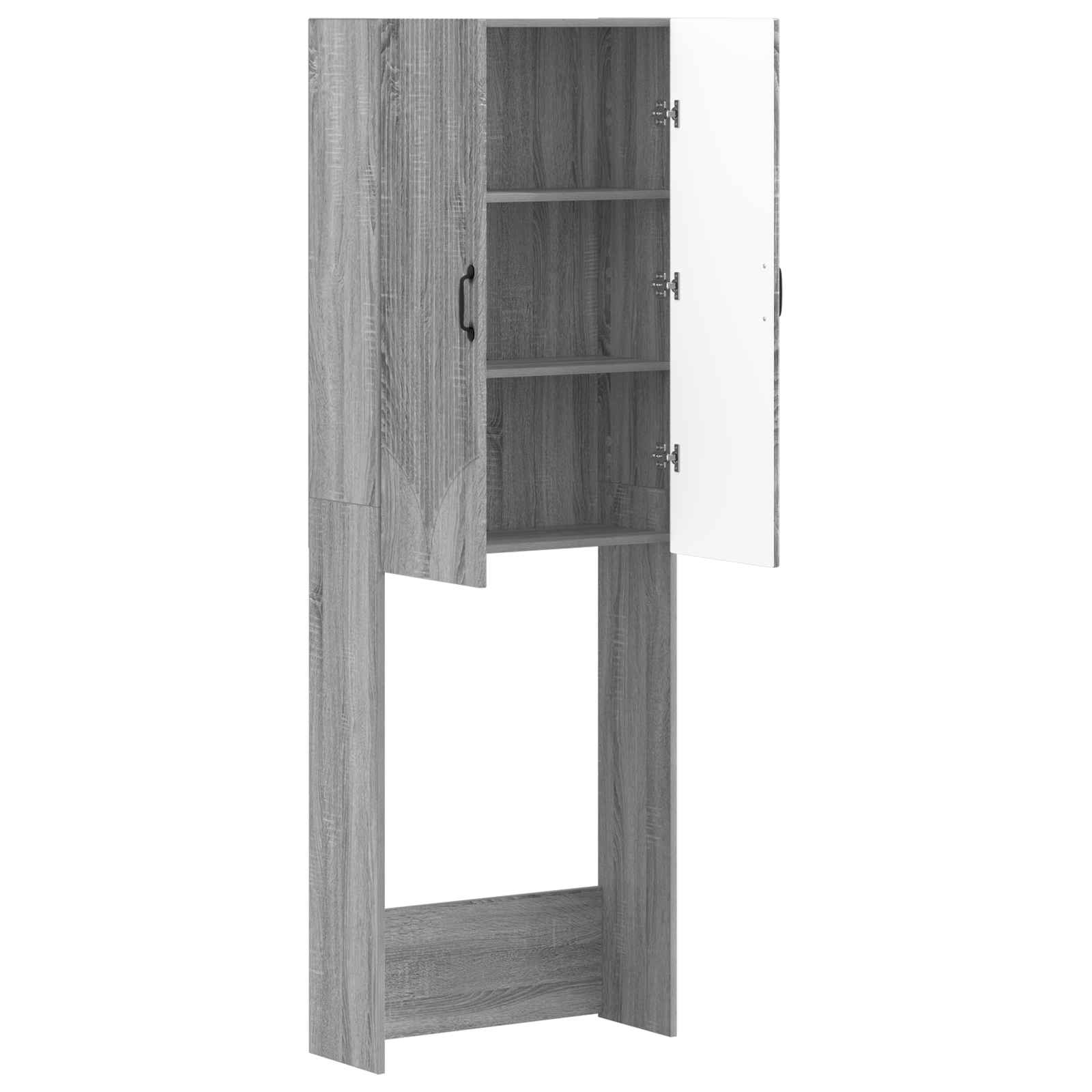 Toiletkast HOORN Grijs Sonoma 66 x 25,5 x 190 cm Bewerkt hout