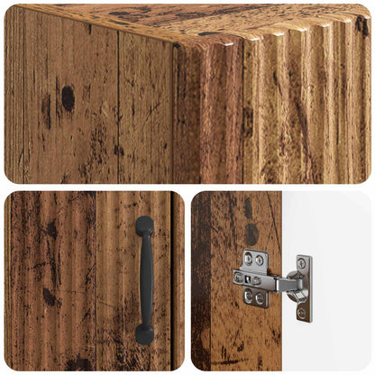 Toiletkast HOORN Oud hout 66 x 25,5 x 190 cm Bewerkt hout