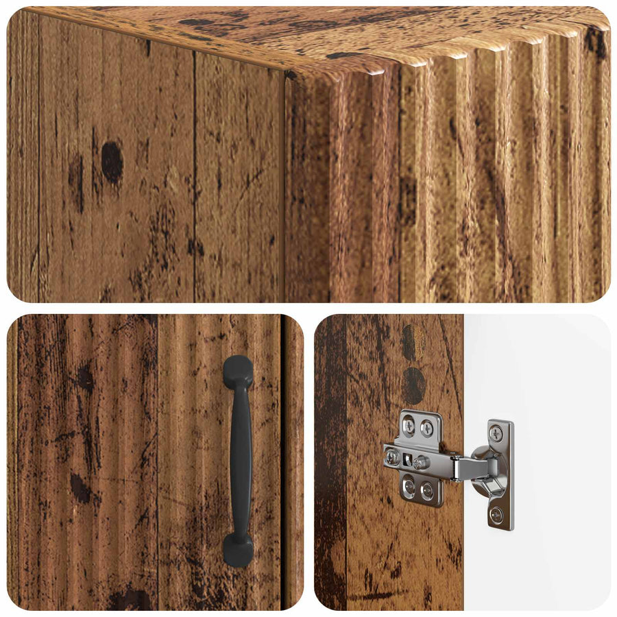 Toiletkast HOORN Oud hout 66 x 25,5 x 190 cm Bewerkt hout