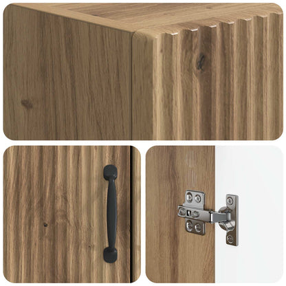 Toiletkast HOORN Artisanaal eiken 66 x 25,5 x 190 cm