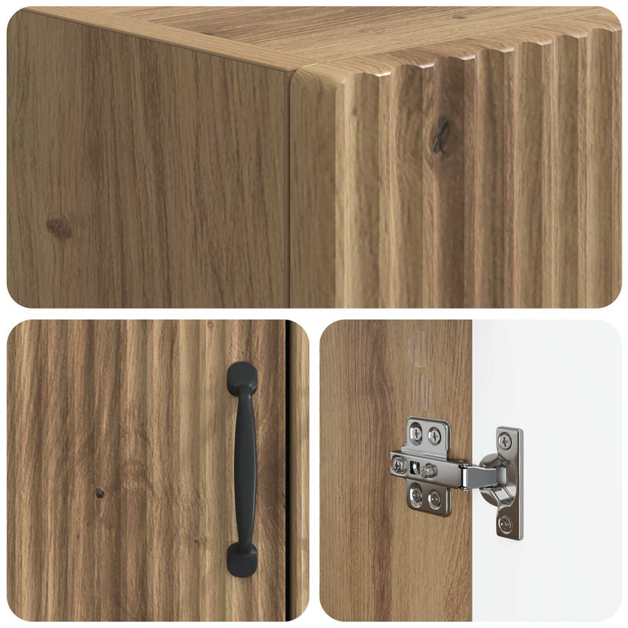 Toiletkast HOORN Artisanaal eiken 66 x 25,5 x 190 cm