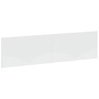 Hoofdbord wandmontage 200x3x50 cm wit bewerkt hout