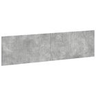 Hoofdbord wandmontage 200x3x50 cm betongrijs bewerkt hout