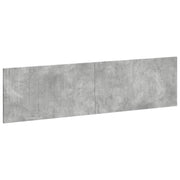 Hoofdbord wandmontage 200x3x50 cm betongrijs bewerkt hout