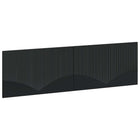 Hoofdeinde zwart bewerkt hout 180x50 cm