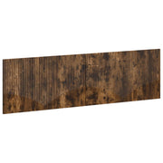 Hoofdbord wandmontage 180x3x50 cm gerookt eiken bewerkt hout