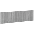 Hoofdbord wandmontage 180x50 cm grijs bewerkt hout
