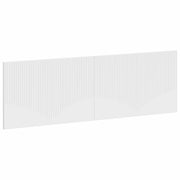 Hoofdbord wit bewerkt hout 160x3x50 cm wandmontage