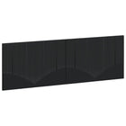 Hoofdbord 160 cm zwart bewerkt hout muurmontage