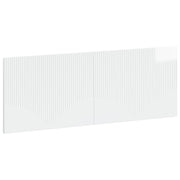 Hoofdbord 140x50x3 cm hoogglans wit bewerkt hout