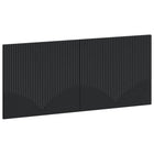 Hoofdbord wandmontage 120x50 cm zwart bewerkt hout