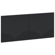 Hoofdbord wandmontage 120x50 cm zwart bewerkt hout