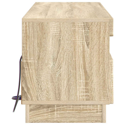 LED tv-meubel Sonoma Eiken Bewerkt hout