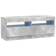 Tv-meubel betongrijs bewerkt hout