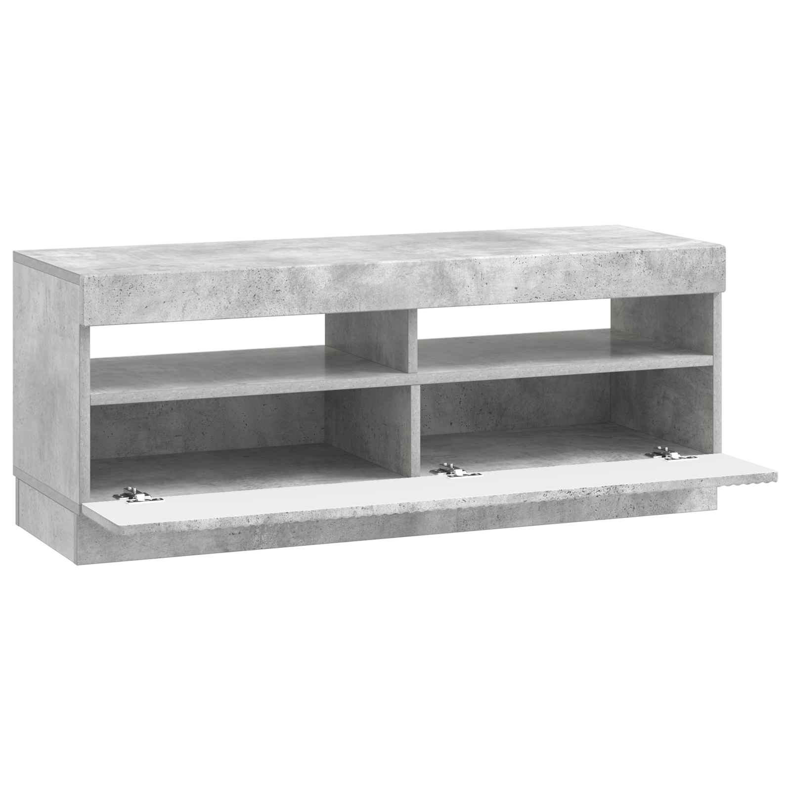 LED tv-meubel Betongrijs Bewerkt hout
