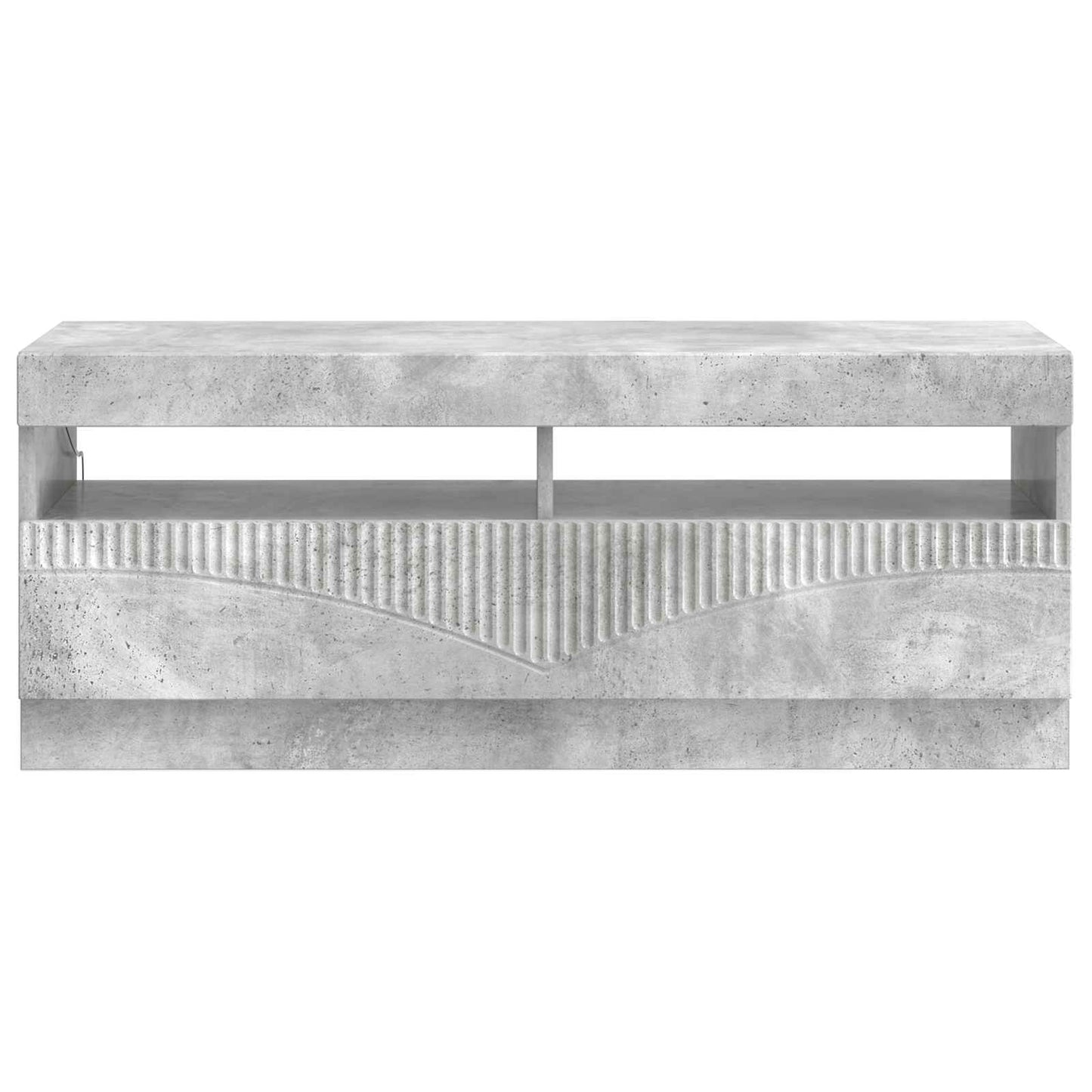 LED tv-meubel Betongrijs Bewerkt hout