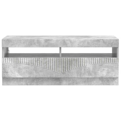 LED tv-meubel Betongrijs Bewerkt hout