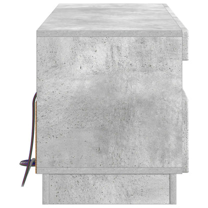 LED tv-meubel Betongrijs Bewerkt hout