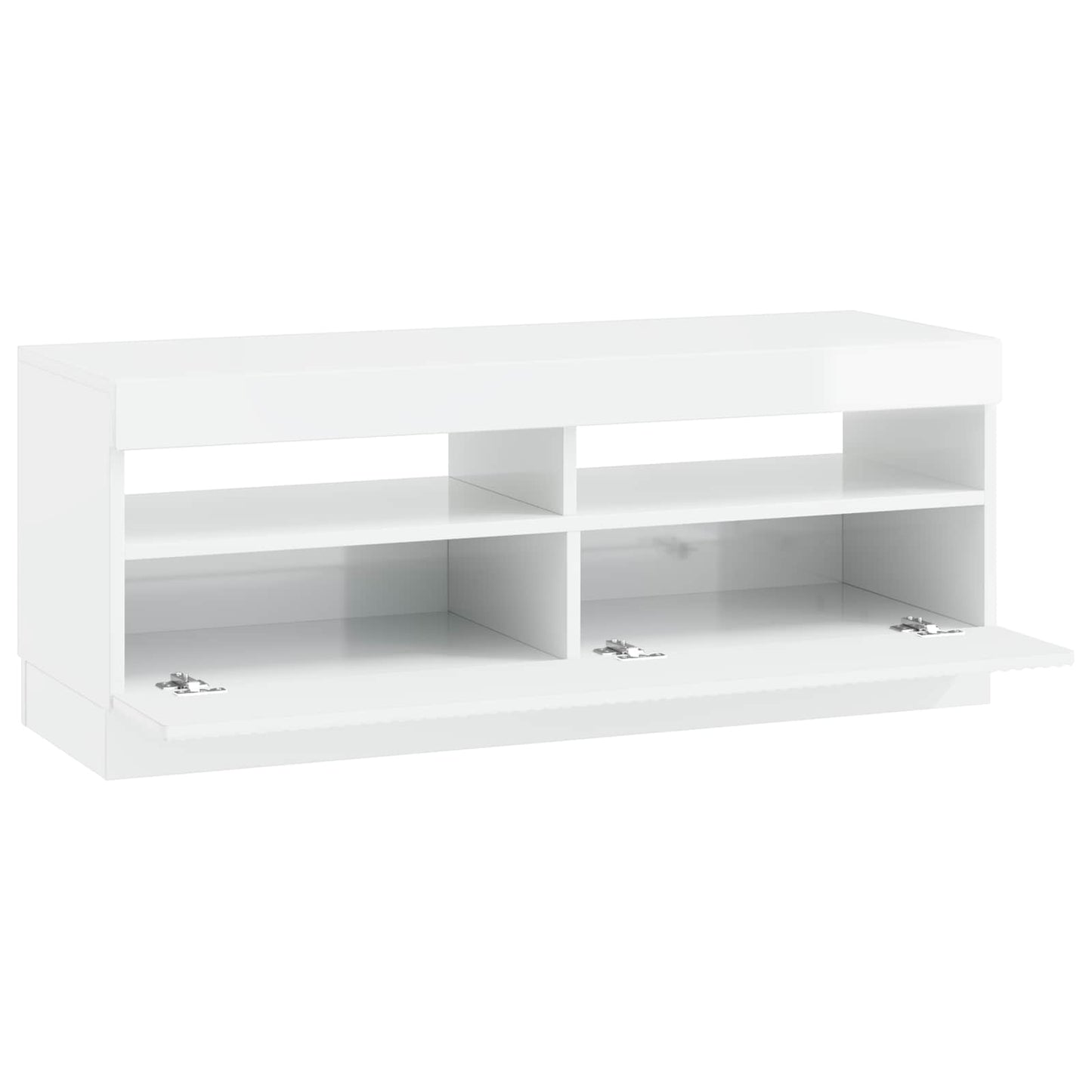 LED tv-meubel Hoogglans Wit Bewerkt hout