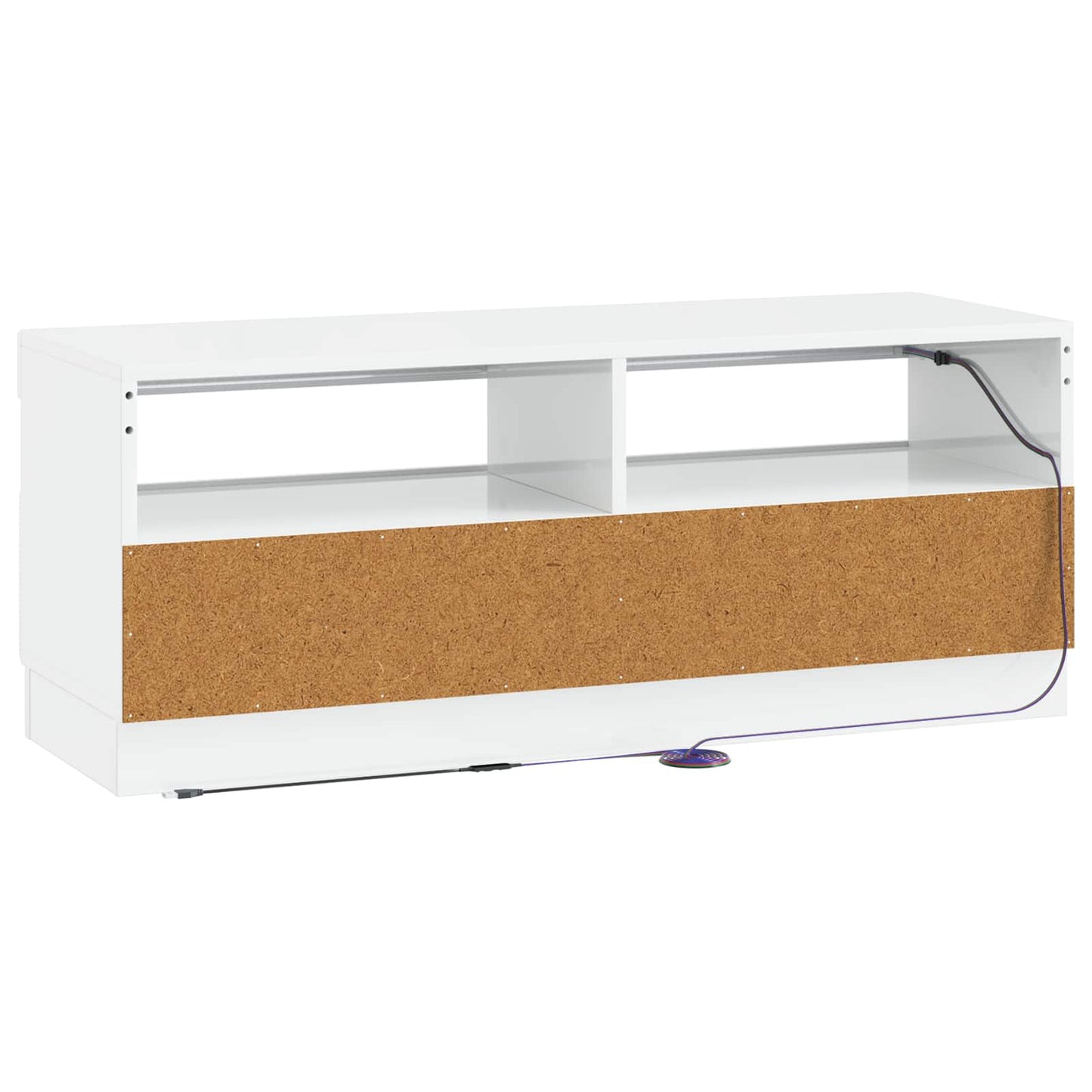 LED tv-meubel Hoogglans Wit Bewerkt hout