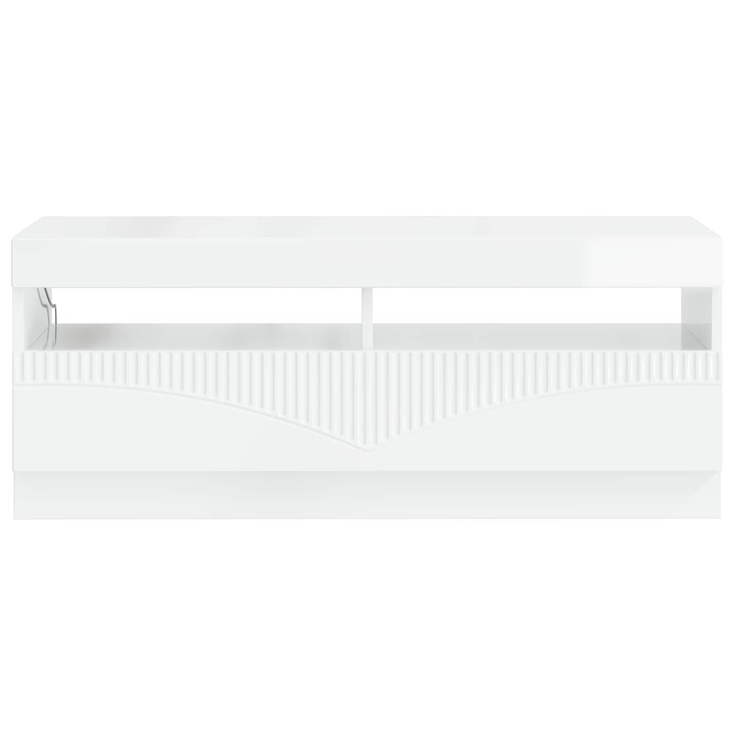 LED tv-meubel Hoogglans Wit Bewerkt hout