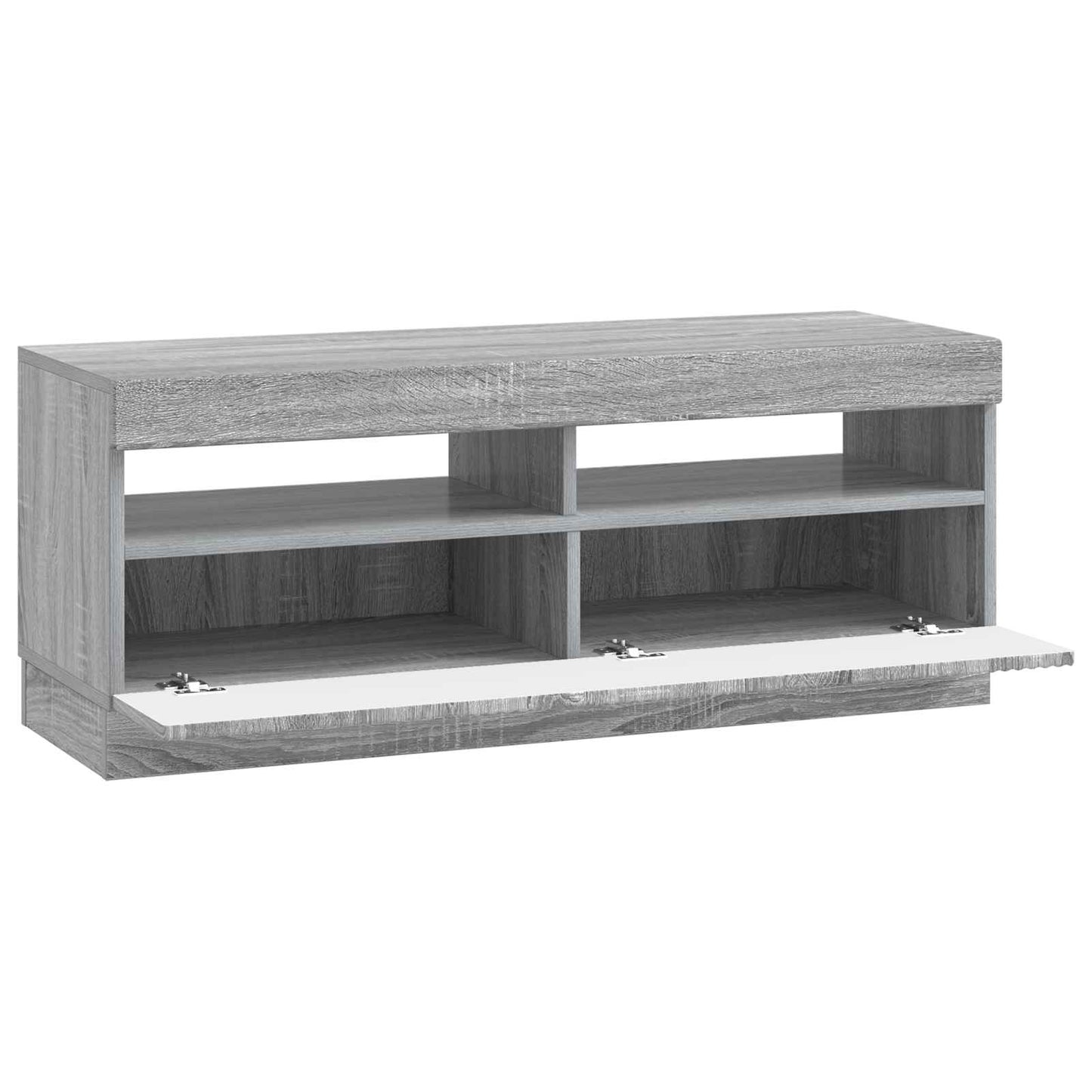 LED tv-meubel Grijs Sonoma Bewerkt hout
