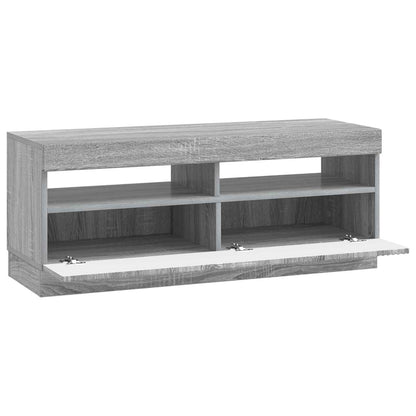 LED tv-meubel Grijs Sonoma Bewerkt hout