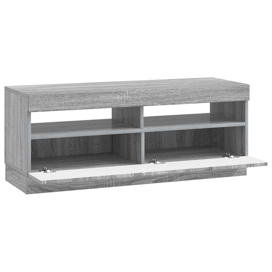 LED tv-meubel Grijs Sonoma Bewerkt hout