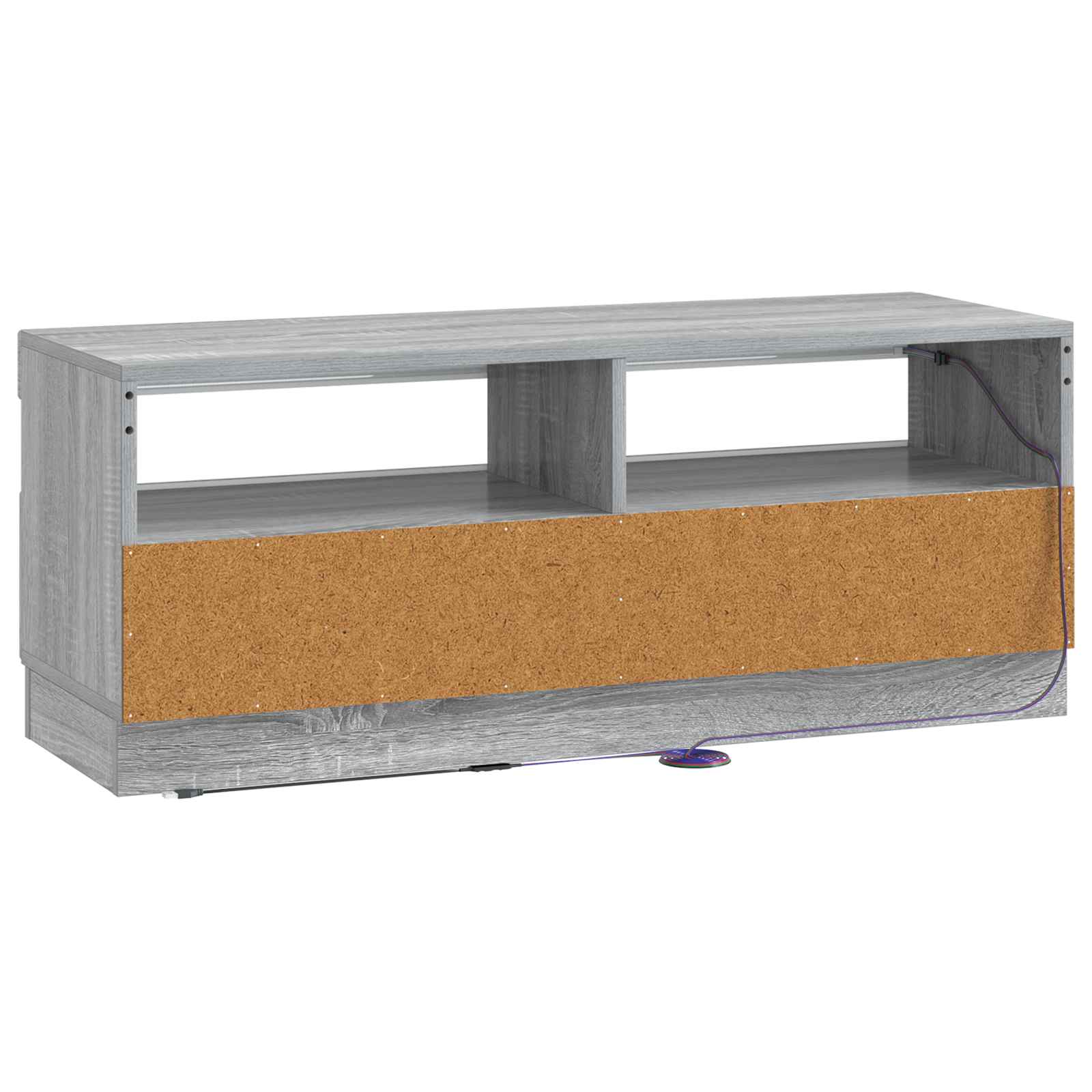LED tv-meubel Grijs Sonoma Bewerkt hout