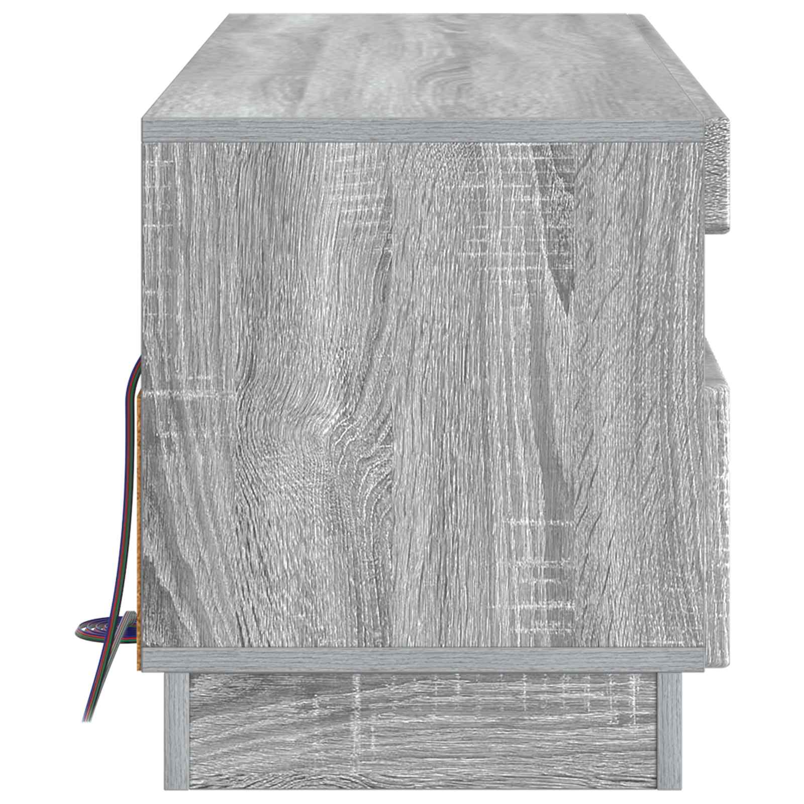 LED tv-meubel Grijs Sonoma Bewerkt hout