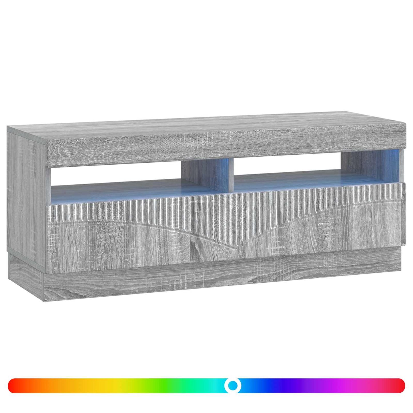 LED tv-meubel Grijs Sonoma Bewerkt hout