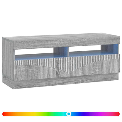 LED tv-meubel Grijs Sonoma Bewerkt hout