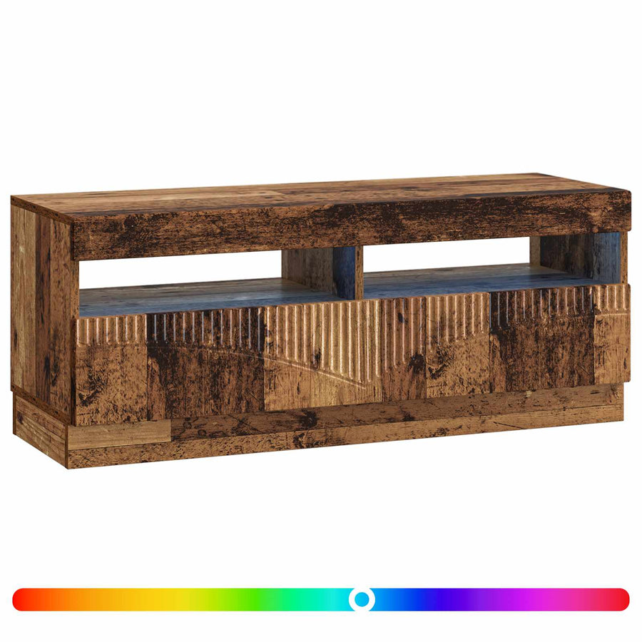 LED tv-meubel Oud hout Bewerkt hout