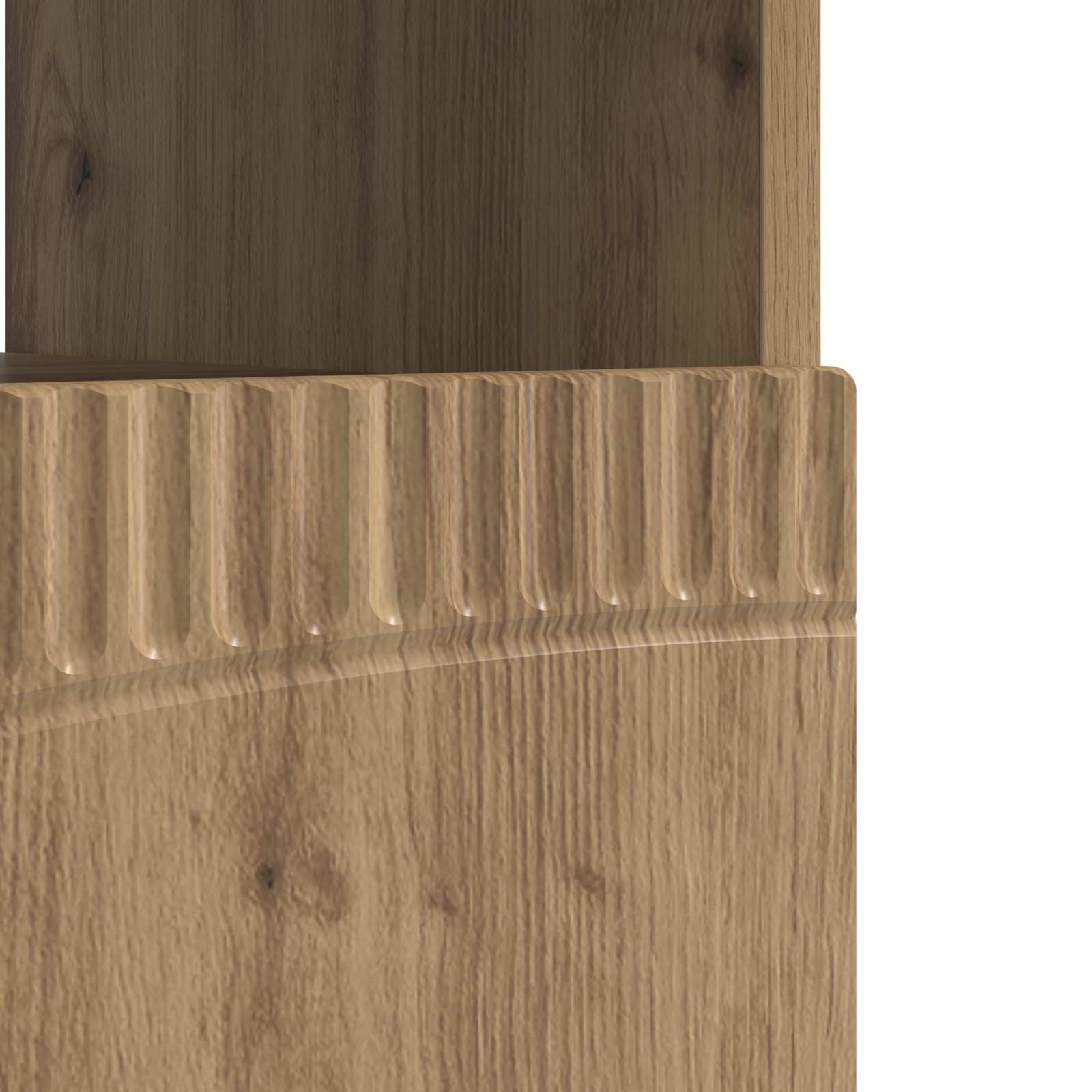 LED tv-meubel Artisanaal eiken Bewerkt hout