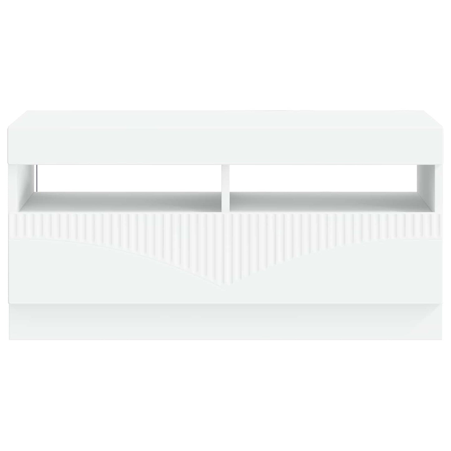 LED tv-meubel Wit Bewerkt hout