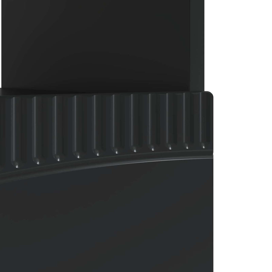 LED tv-meubel Zwart Bewerkt hout