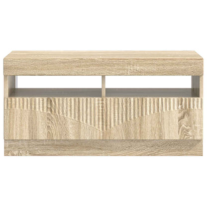 LED tv-meubel Sonoma Eiken Bewerkt hout