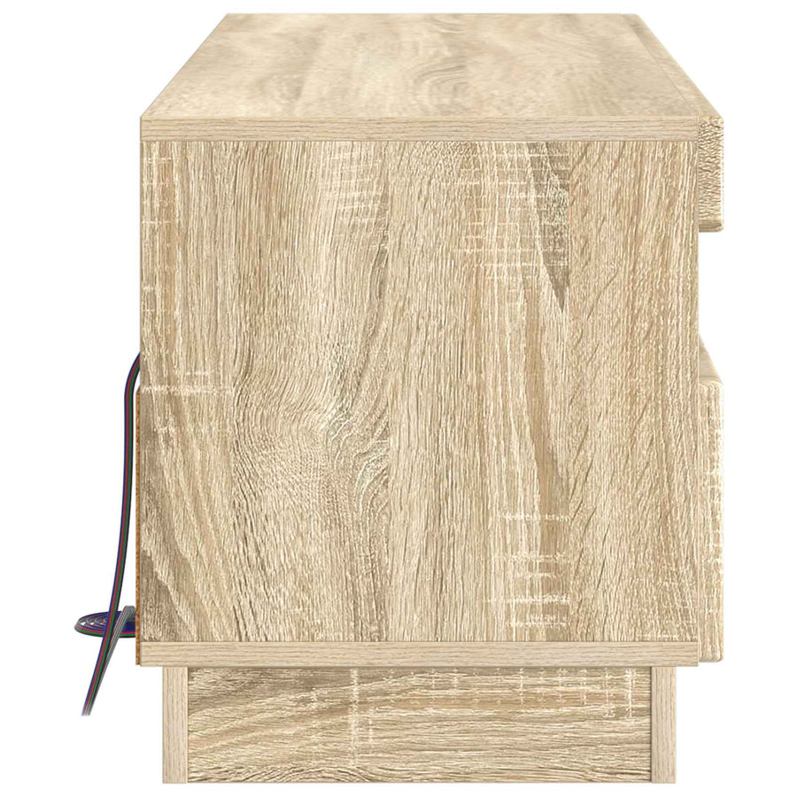 LED tv-meubel Sonoma Eiken Bewerkt hout