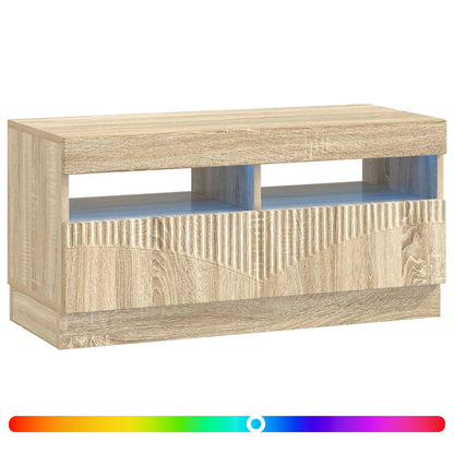 LED tv-meubel Sonoma Eiken Bewerkt hout