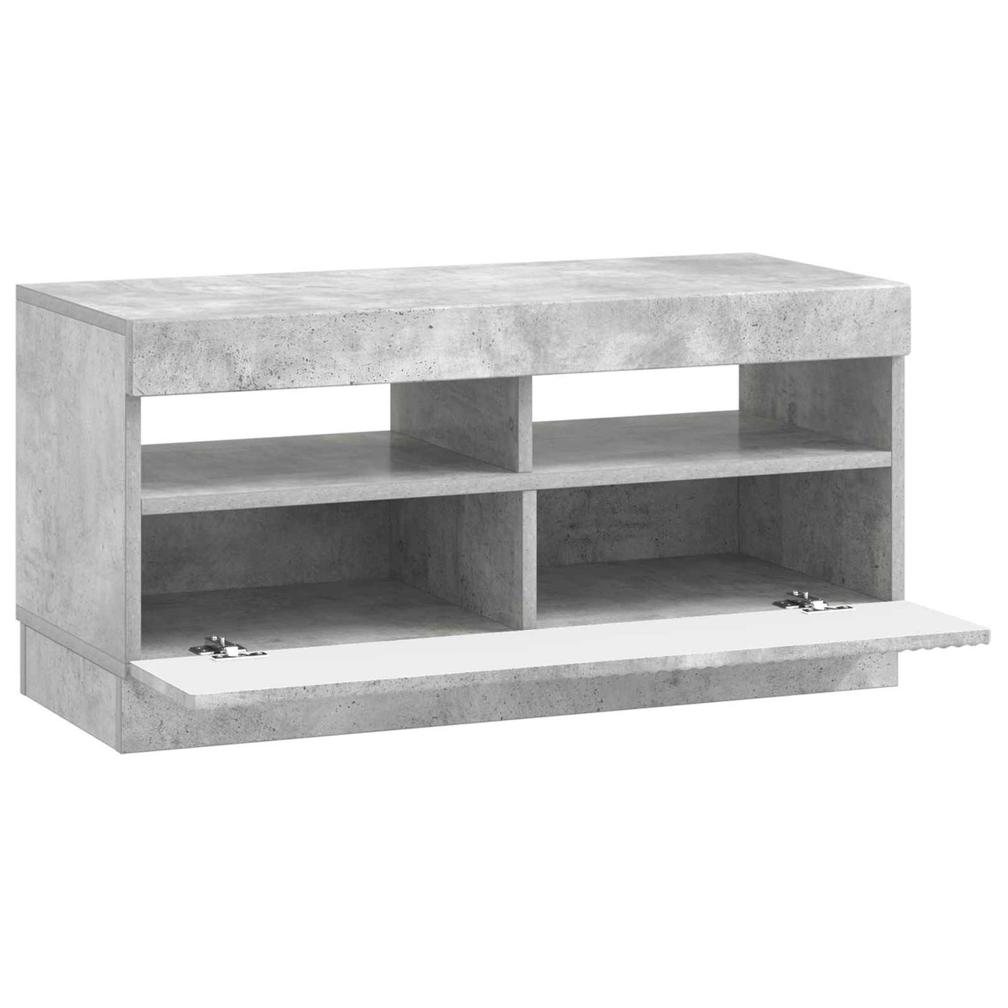 LED tv-meubel Betongrijs Bewerkt hout