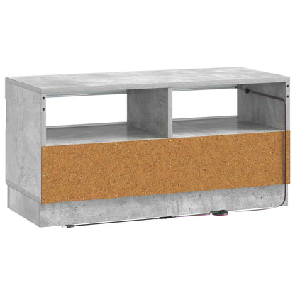 LED tv-meubel Betongrijs Bewerkt hout