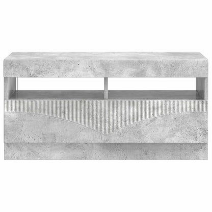 LED tv-meubel Betongrijs Bewerkt hout