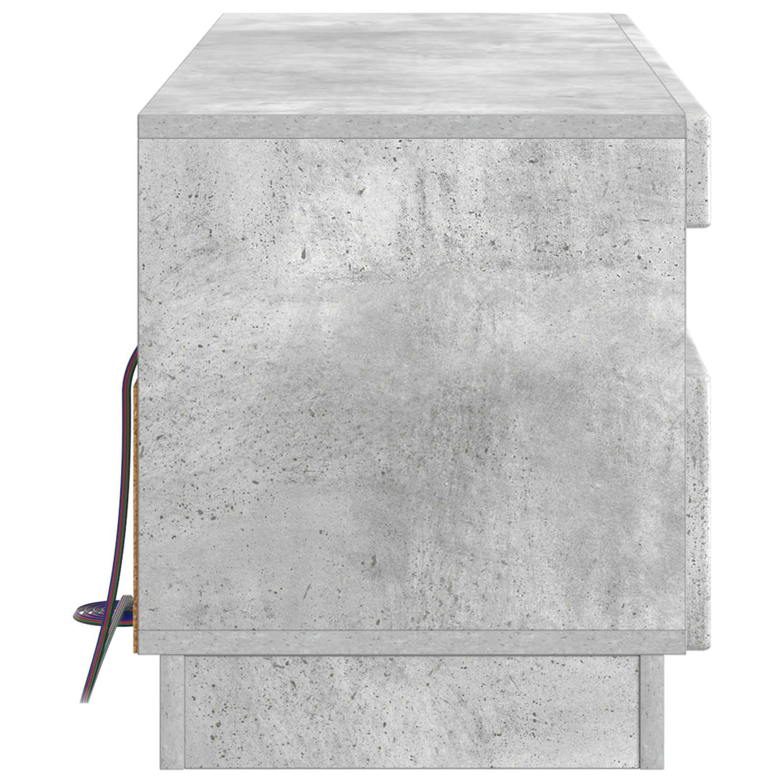 LED tv-meubel Betongrijs Bewerkt hout
